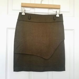 NWOT Mini Skirt w/ Layer Accent in Moss Color